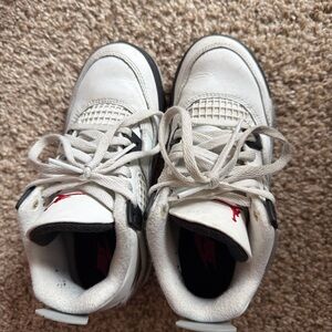 Jordan Kids White and Black Sneakers